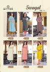 Swagat Vol 2 By Mittoo Heavy Rayon Embroidery Long Kurtis Wholesale Market In Surat
